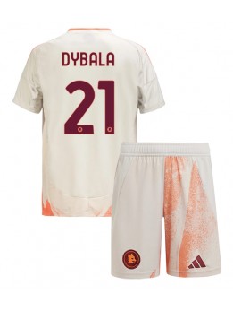 AS Roma Paulo Dybala #21 Replika Borta Kläder Barn 2024-25 Kortärmad (+ byxor)